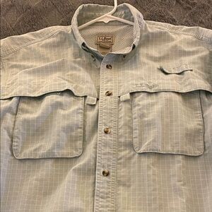 LLBean Fishing Shirt size M.